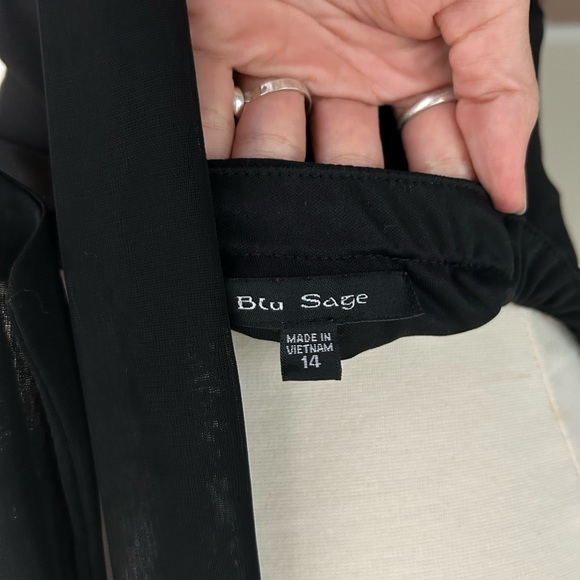 Blue Sage Y2k black Midi Dress size 14 - Picture 6 of 6